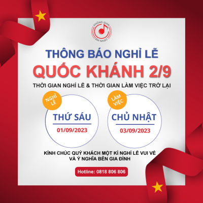 THÔNG BÁO NGHỈ LỄ 2.9